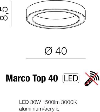 Стельовий світильник Azzardo MARCO TOP 40 3000K BK AZ5029