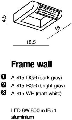 Вулична підсвітка фасаду Azzardo Frame Wall A-415-WH (AZ2134)